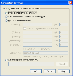 Connection Options Panel