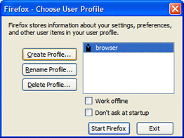 firefox profile manager window