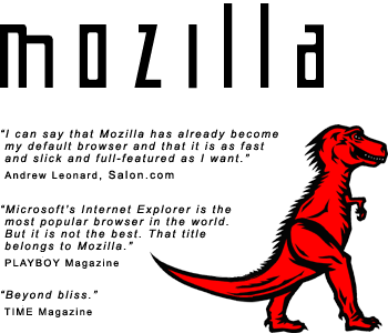 big shiny Mozilla logo